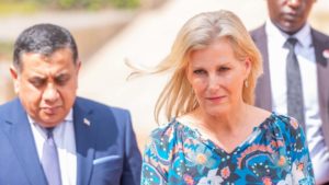 Sophie Countess of Wessex visits the Kigali Genocide Memorial with Lord Tariq Ahmad