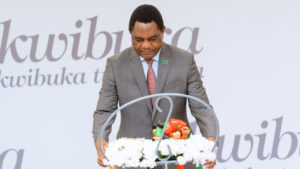 President of the Republic of Zambia, H.E. Hakainde Hichilema lays a wreath at the Kigali Genocide Memorial, 21 June 2023