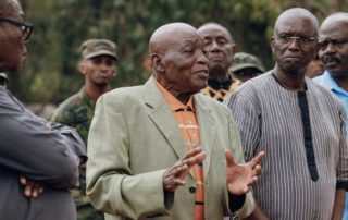 African veterans who served in UNAMIR during the Genocide against the Tutsi discuss their experiences while touring Mount Rebero during a return visit to Rwanda with the Aegis Trust - 17 August 2025