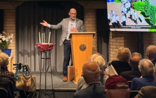 Dr James Smith - co-founder of the UK National Holocaust Museum and Aegis Trust - speaks at the Museum's 30th anniversary celebration event on Sunday 28 September 2025