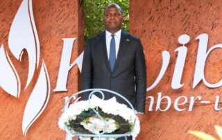 H.E. Daniel Chapo, President of Mozambique, pays tribute at mass graves where 250,000 victims of the 1994 Genocide against the Tutsi lie buried at the Kigali Genocide Memorial - 27 August 2025