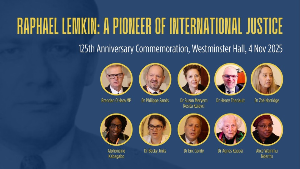 Parliamentarians, diplomats, academics and genocide survivors gathered in Westminster Hall last week to mark 125 years since the birth of Raphael Lemkin – the Polish-Jewish jurist whose single-minded advocacy gave the world both the word genocide and the 1948 UN Convention on its prevention and punishment.